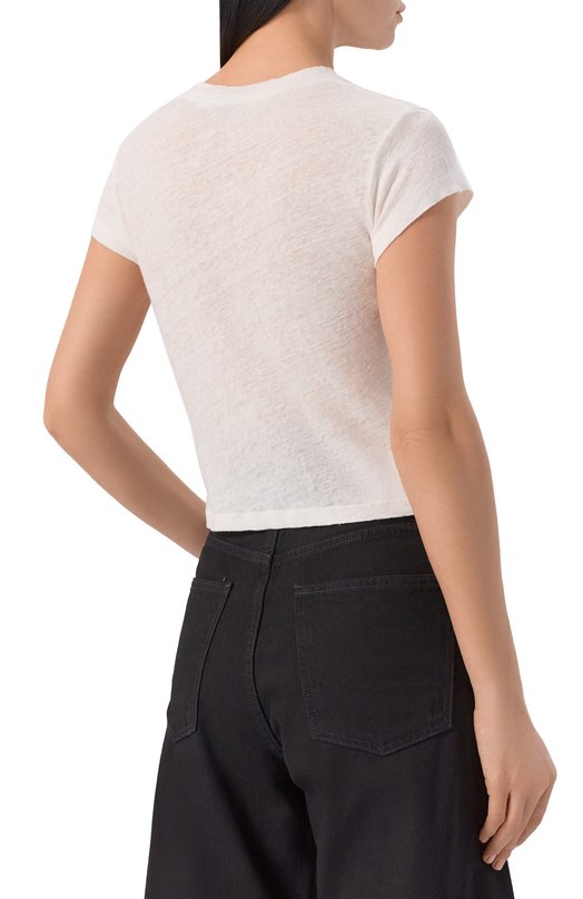 Льняной топ Iro WM19SYBEL Белый  WM19SYBEL Фото 4