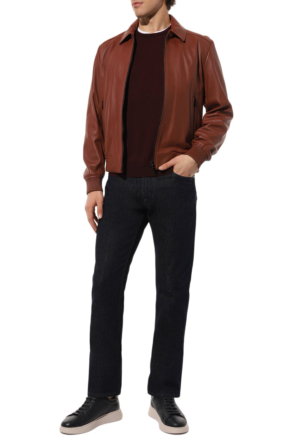 Кожаные кеды BOSS, арт. 50487262, фото 2