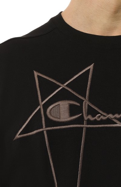 Хлопковая футболка rick owens x champion RICK OWENS, арт. CM01D9229/CHJER, фото 5