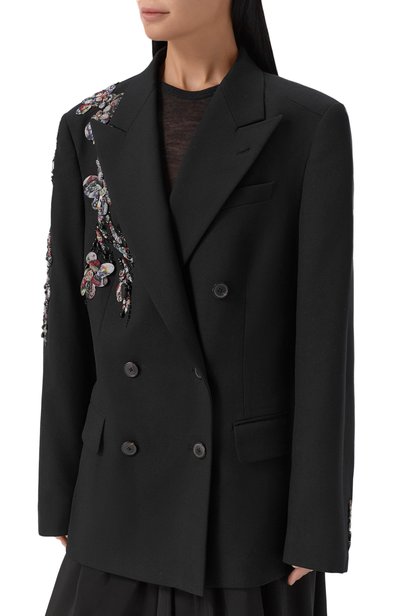 Шерстяной жакет DRIES VAN NOTEN черного цвета по цене 321500 руб., арт. 262-130404/4265, фото 3 Шерстяной жакет DRIES VAN NOTEN, арт. 262-130404/4265, фото 3