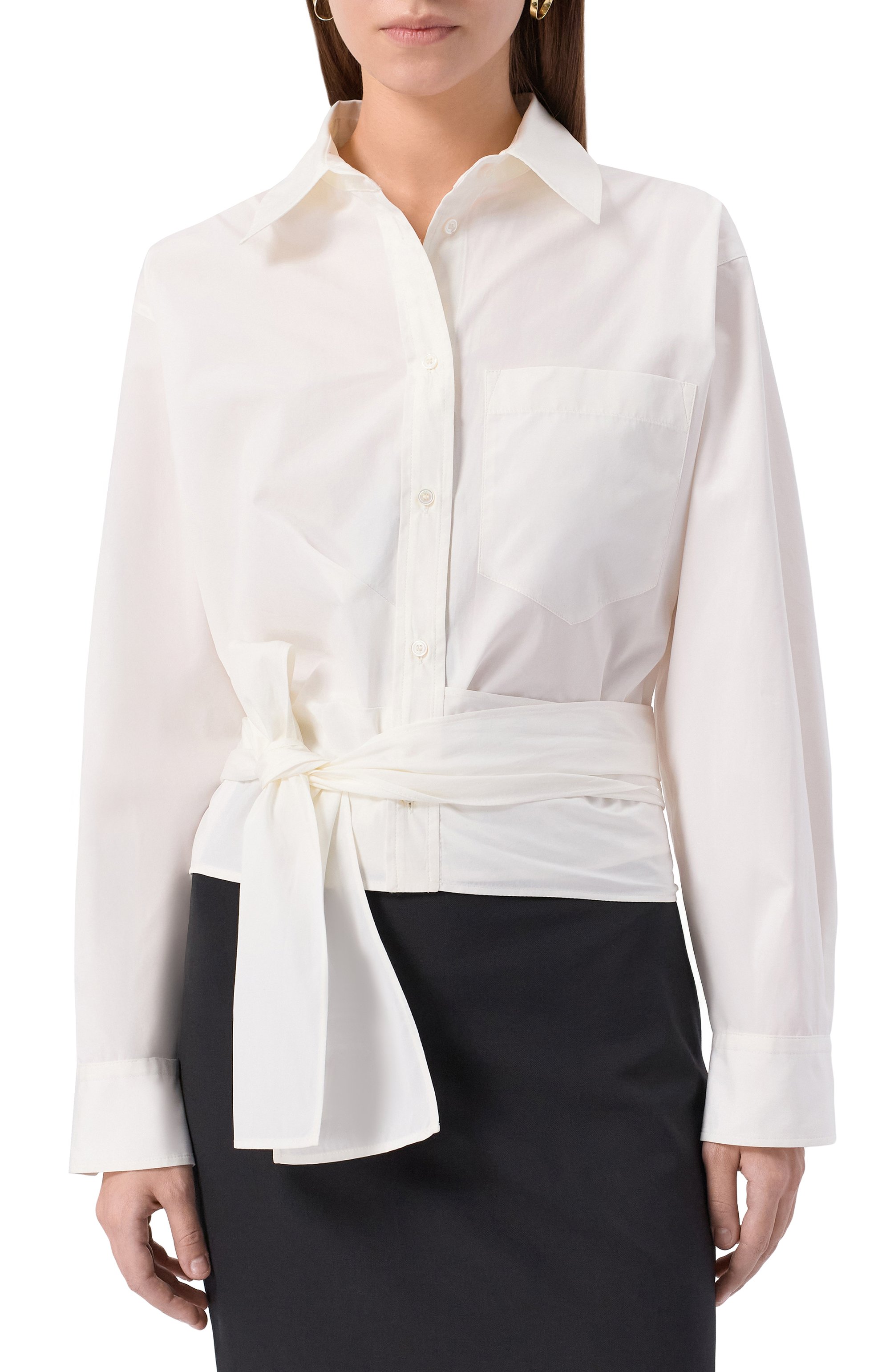 Хлопковая рубашка WEEKEND MAX MARA, арт. FRESC0, фото 3