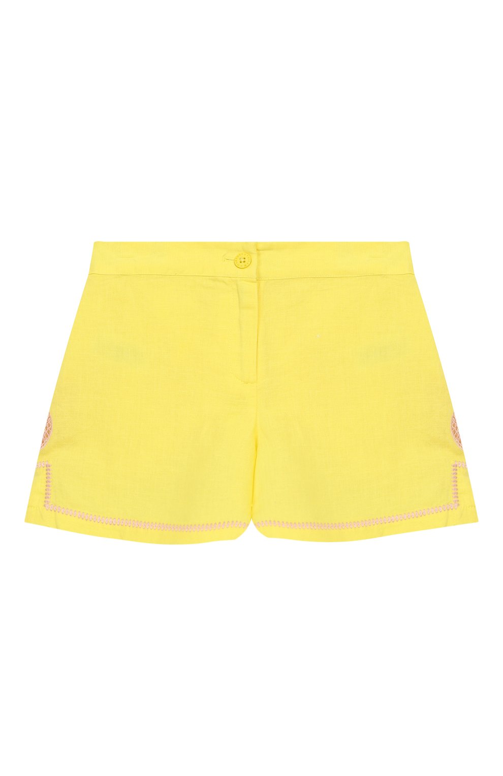 Шорты смеси из льна и хлопка STELLA MCCARTNEY желтого цвета по цене 6480 руб., арт. 539547/SMK65, фото 1 Шорты смеси из льна и хлопка STELLA MCCARTNEY, арт. 539547/SMK65, фото 1