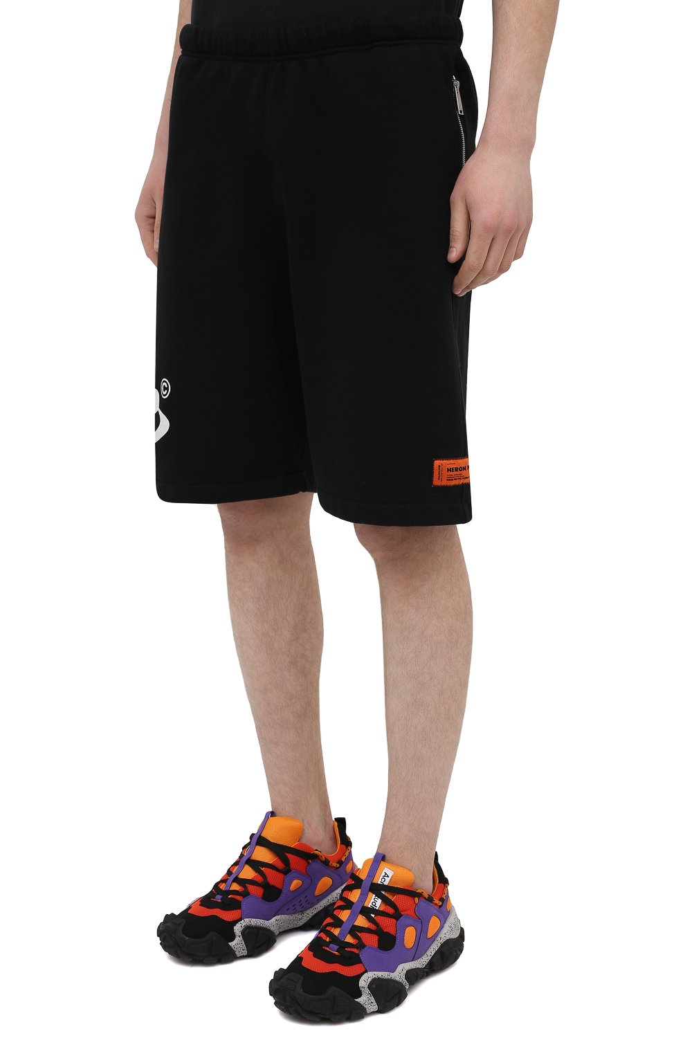 Хлопковые шорты HERON PRESTON черного цвета по цене 28300 руб., арт. HMCI007R21JER0011001, фото 3 Хлопковые шорты HERON PRESTON, арт. HMCI007R21JER0011001, фото 3