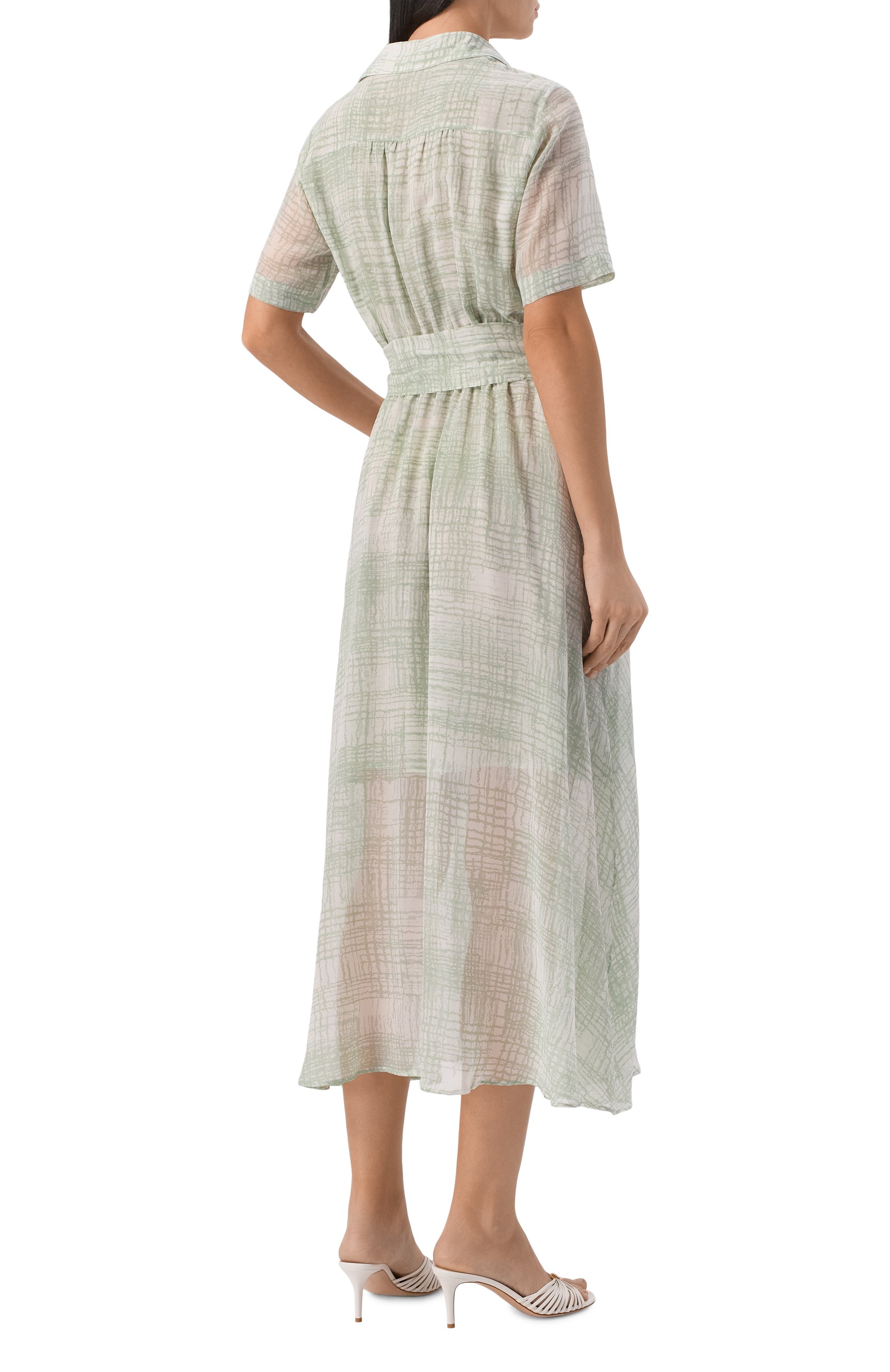 Шелковое платье KITON зеленого цвета по цене 381000 руб., арт. D61343K0870G05, фото 3 Шелковое платье KITON, арт. D61343K0870G05, фото 3