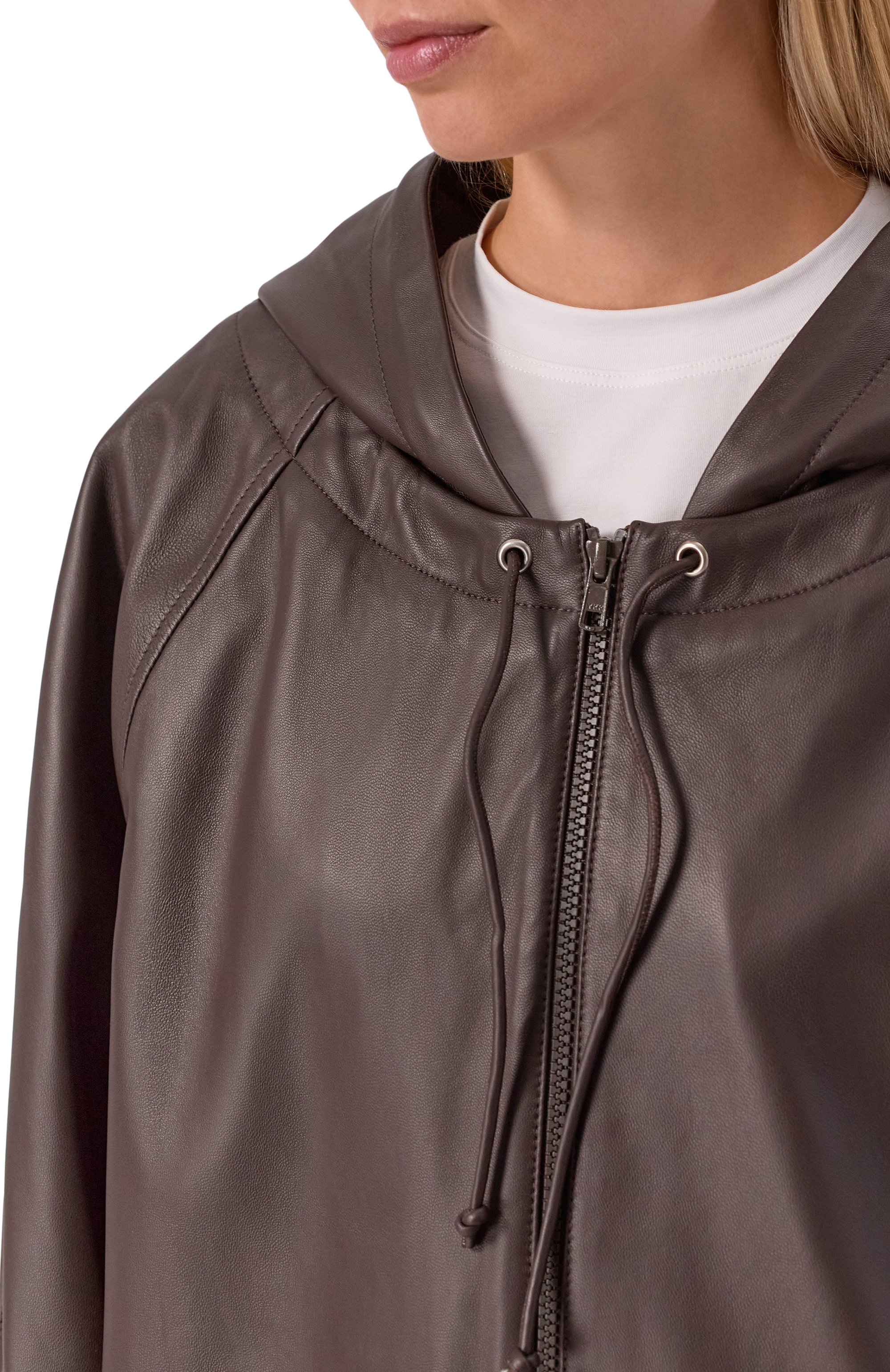 Кожаная куртка ARMARIUM коричневого цвета по цене 376000 руб., арт. ARMFWJ018/LE06, фото 5 Кожаная куртка ARMARIUM, арт. ARMFWJ018/LE06, фото 5