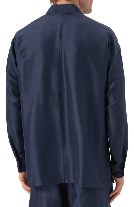 Шелковая рубашка Giorgio Armani GM001426/TE14321 Синий  GM001426/TE14321 Фото 4