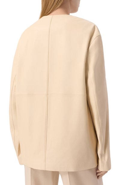 Кожаная куртка LOULOU DE SAISON кремового цвета по цене 99450 руб., арт. ATALIA, фото 4 Кожаная куртка LOULOU DE SAISON, арт. ATALIA, фото 4