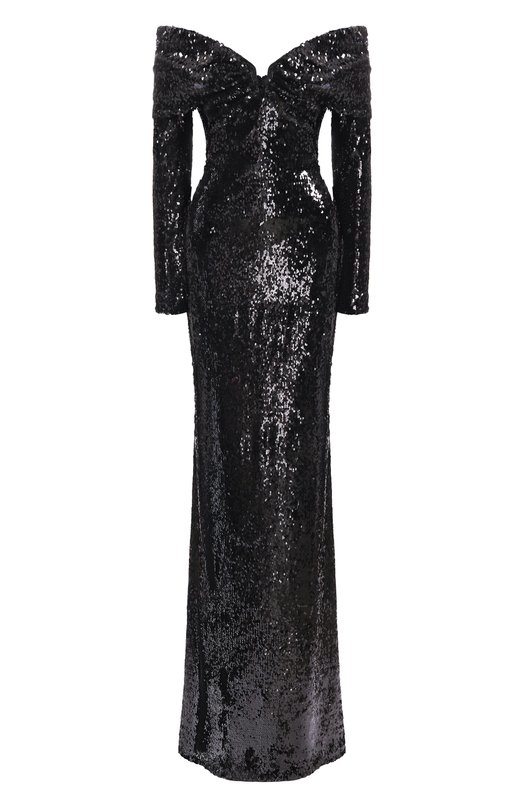 Платье с отделкой пайетками Zuhair Murad FDR25352/EMSE012 Чёрный FDR25352/EMSE012