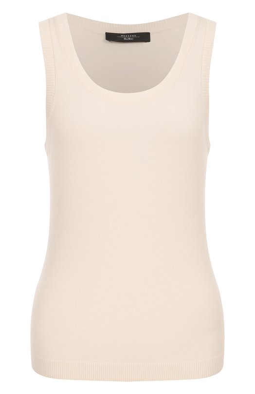 Майка из вискозы Weekend Max Mara ASBUURG Кремовый ASBUURG