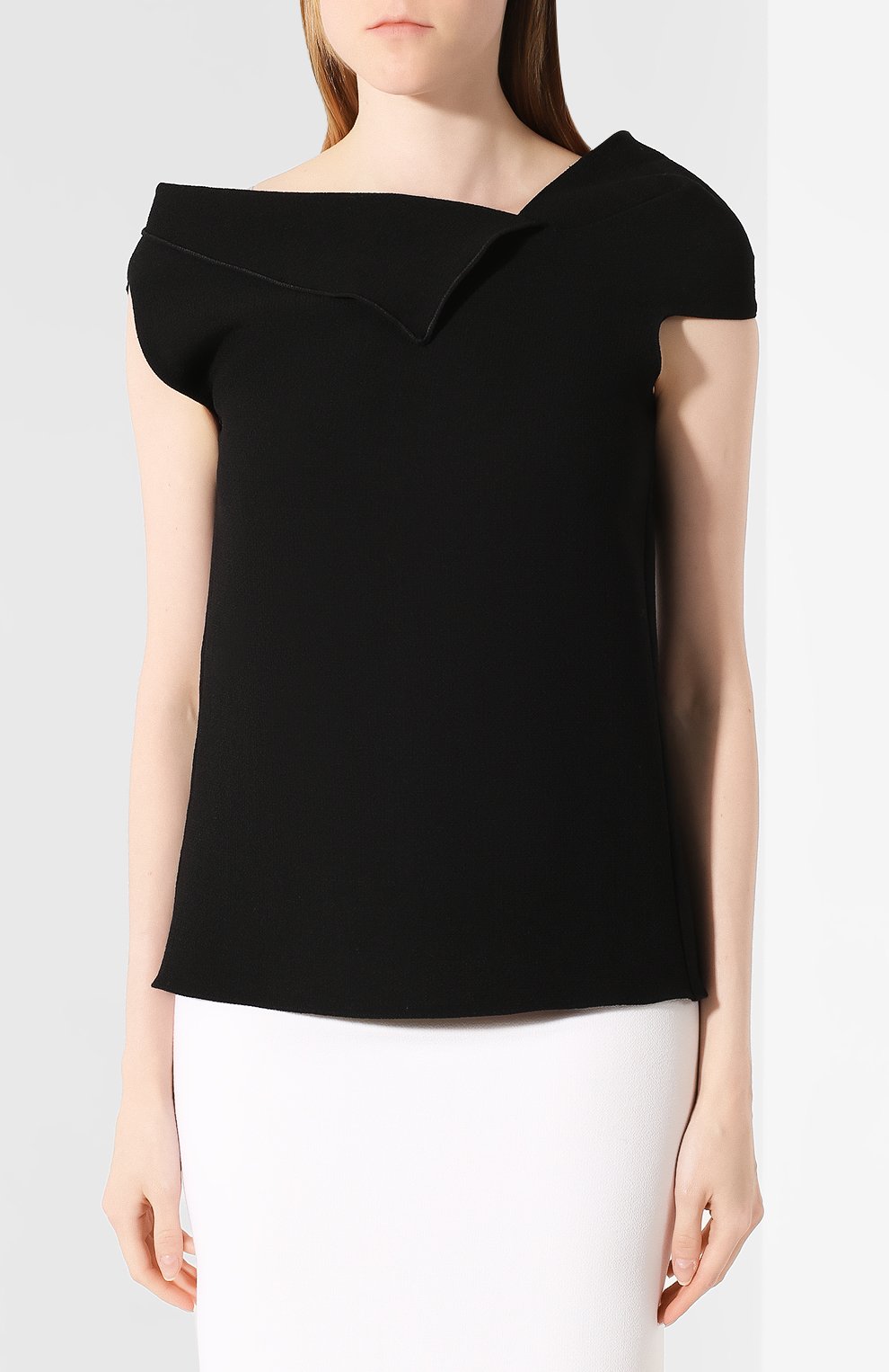 Шерстяной топ ROLAND MOURET черного цвета по цене 59500 руб., арт. PW19/S0223/F4044, фото 3 Шерстяной топ ROLAND MOURET, арт. PW19/S0223/F4044, фото 3