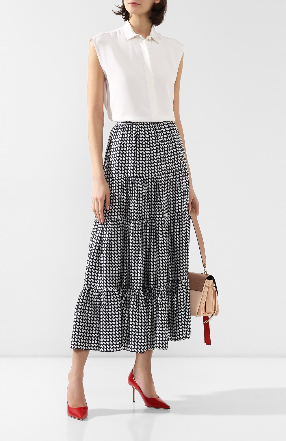 Шелковый топ KITON белого цвета по цене 124500 руб., арт. D48410K09S67, фото 2 Шелковый топ KITON, арт. D48410K09S67, фото 2