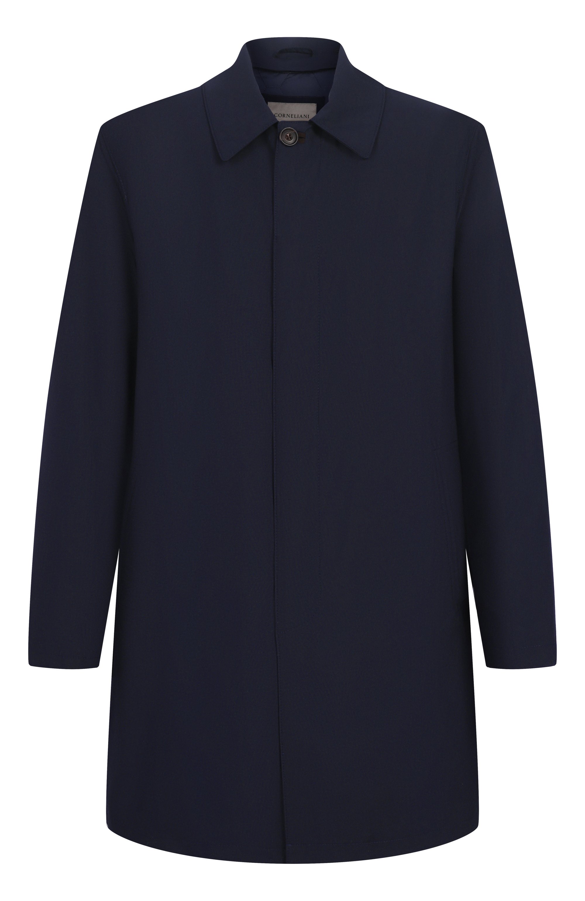 Плащ CORNELIANI темно-синего цвета по цене 118000 руб., арт. 2635M6-2620155, фото 1 Плащ CORNELIANI, арт. 2635M6-2620155, фото 1