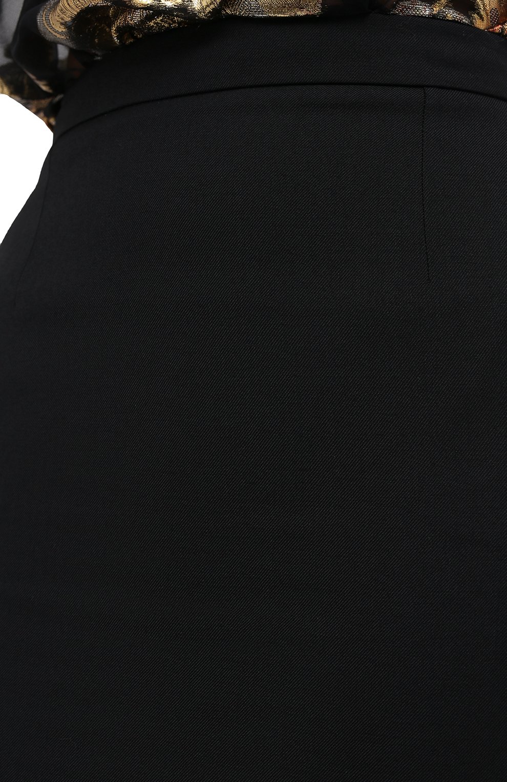 Шерстяная юбка SAINT LAURENT черного цвета по цене 71800 руб., арт. 580279/Y404W, фото 5 Шерстяная юбка SAINT LAURENT, арт. 580279/Y404W, фото 5