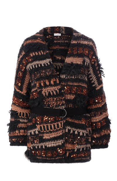 Вязаный кардиган с поясом BRUNELLO CUCINELLI, арт. M8X606106, фото 1