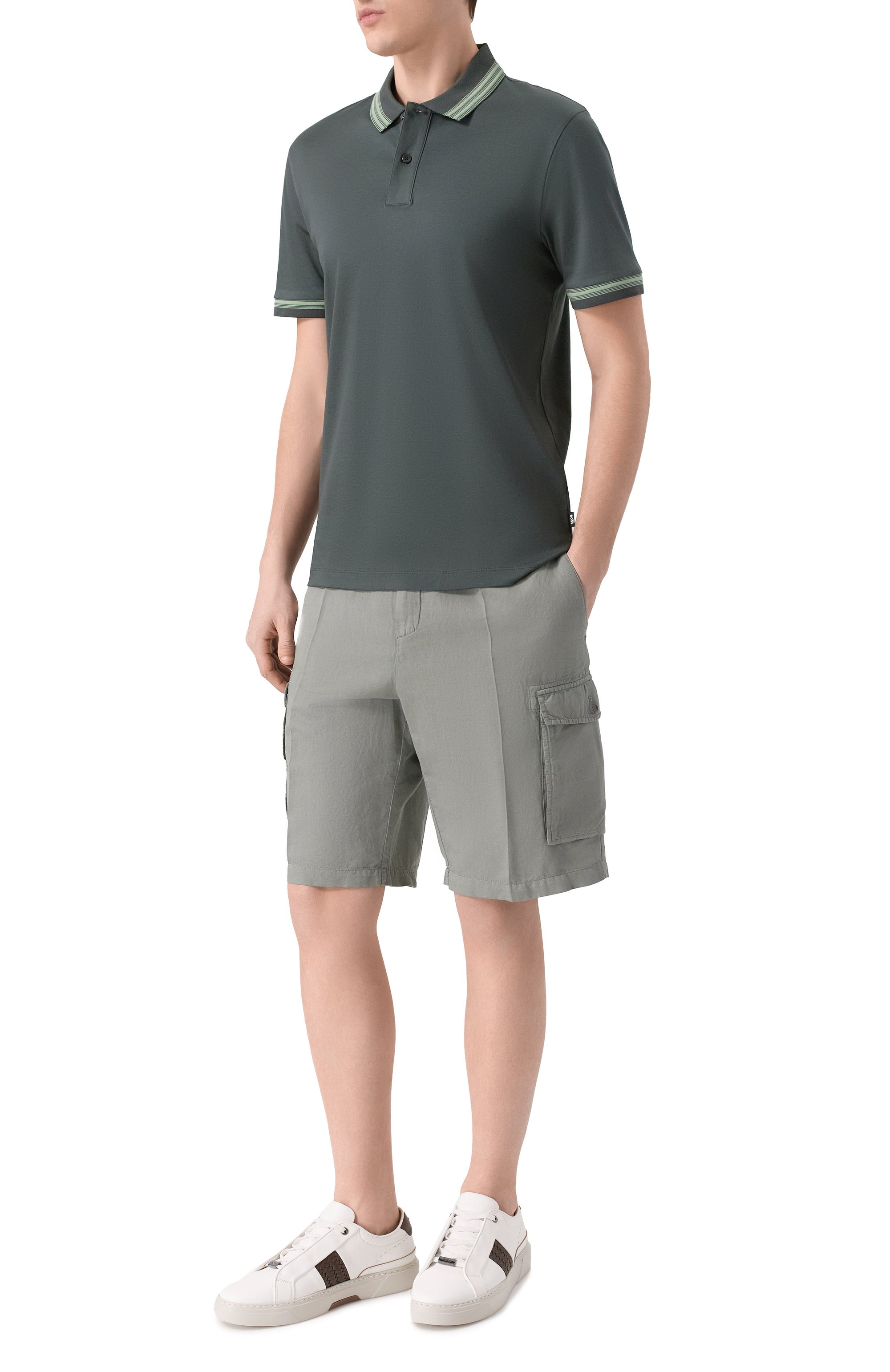 Хлопковое поло BOSS, арт. 50554529, фото 2