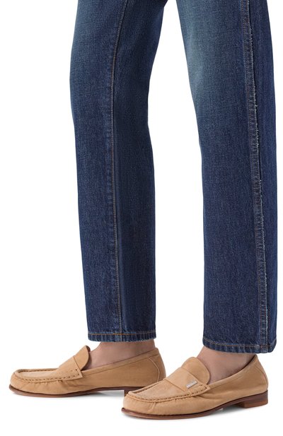 Женские замшевые лоферы KITON, арт. D61806N01008