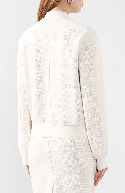 Кожаный бомбер TOM FORD белого цвета по цене 459500 руб., арт. CSL663-LEX251, фото 4 Кожаный бомбер TOM FORD, арт. CSL663-LEX251, фото 4