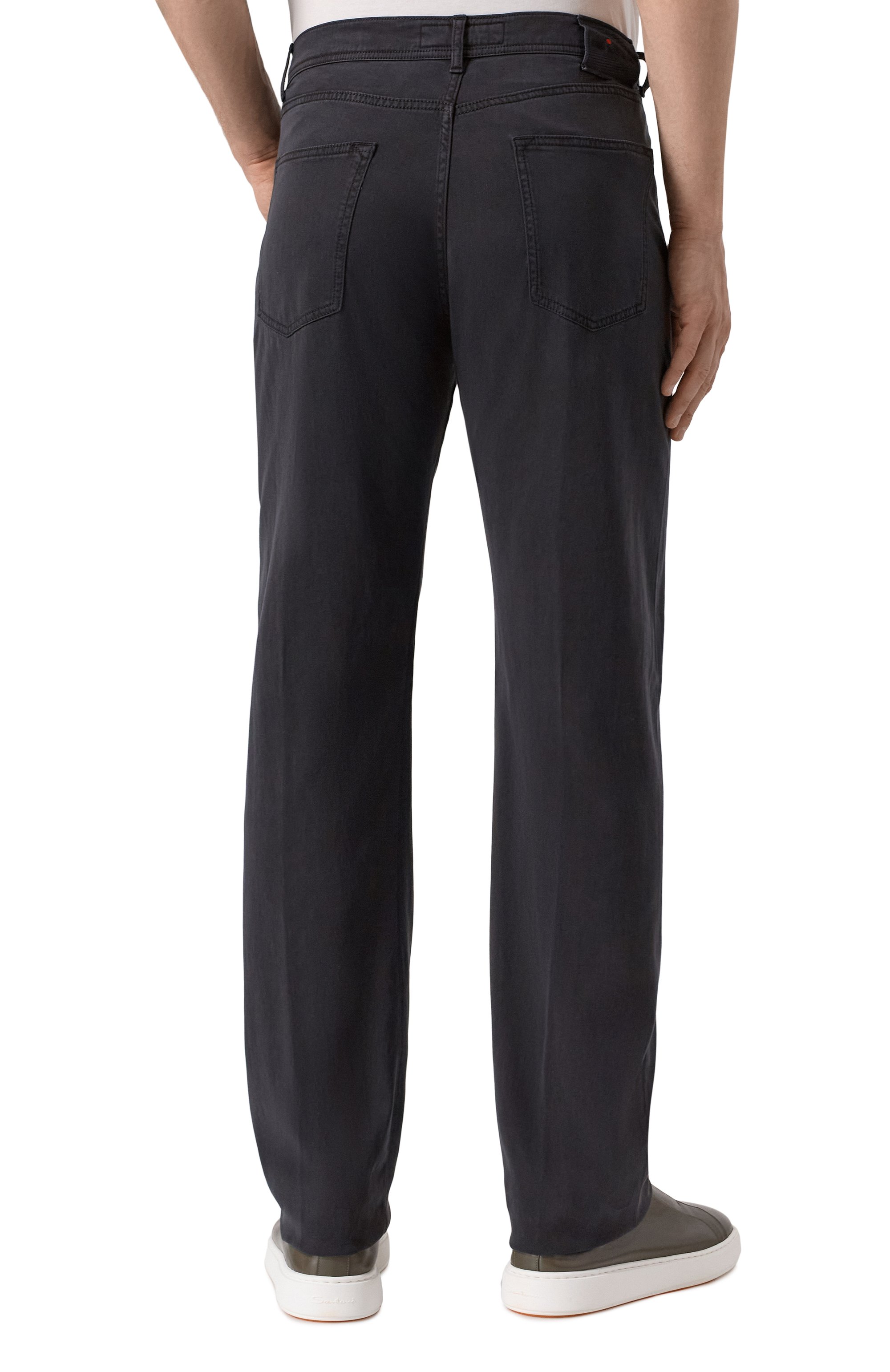 Брюки из лиоцелла KITON черного цвета по цене 112000 руб., арт. UPNJS1K0606F18, фото 4 Брюки из лиоцелла KITON, арт. UPNJS1K0606F18, фото 4