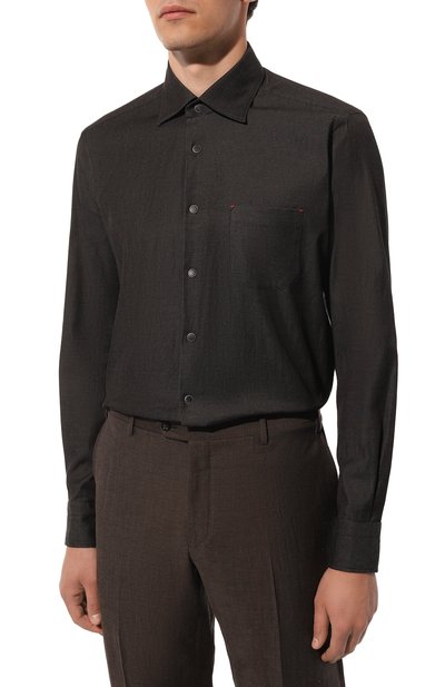 Хлопковая рубашка KITON, арт. UMCNERHH0862801, фото 3