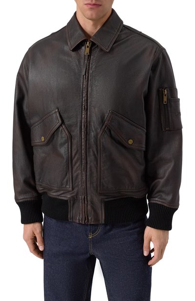 Кожаный бомбер HUGO, арт. 50541865, фото 3