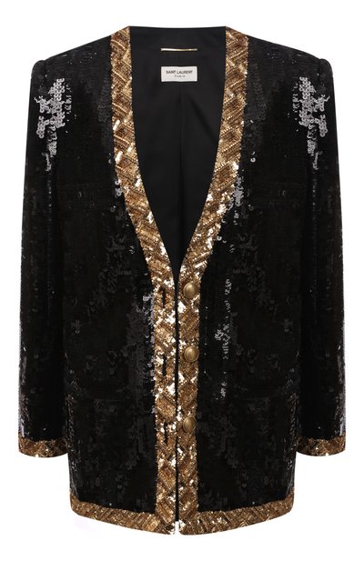 Женский жакет с отделкой пайетками SAINT LAURENT, арт. 670789/Y012W
