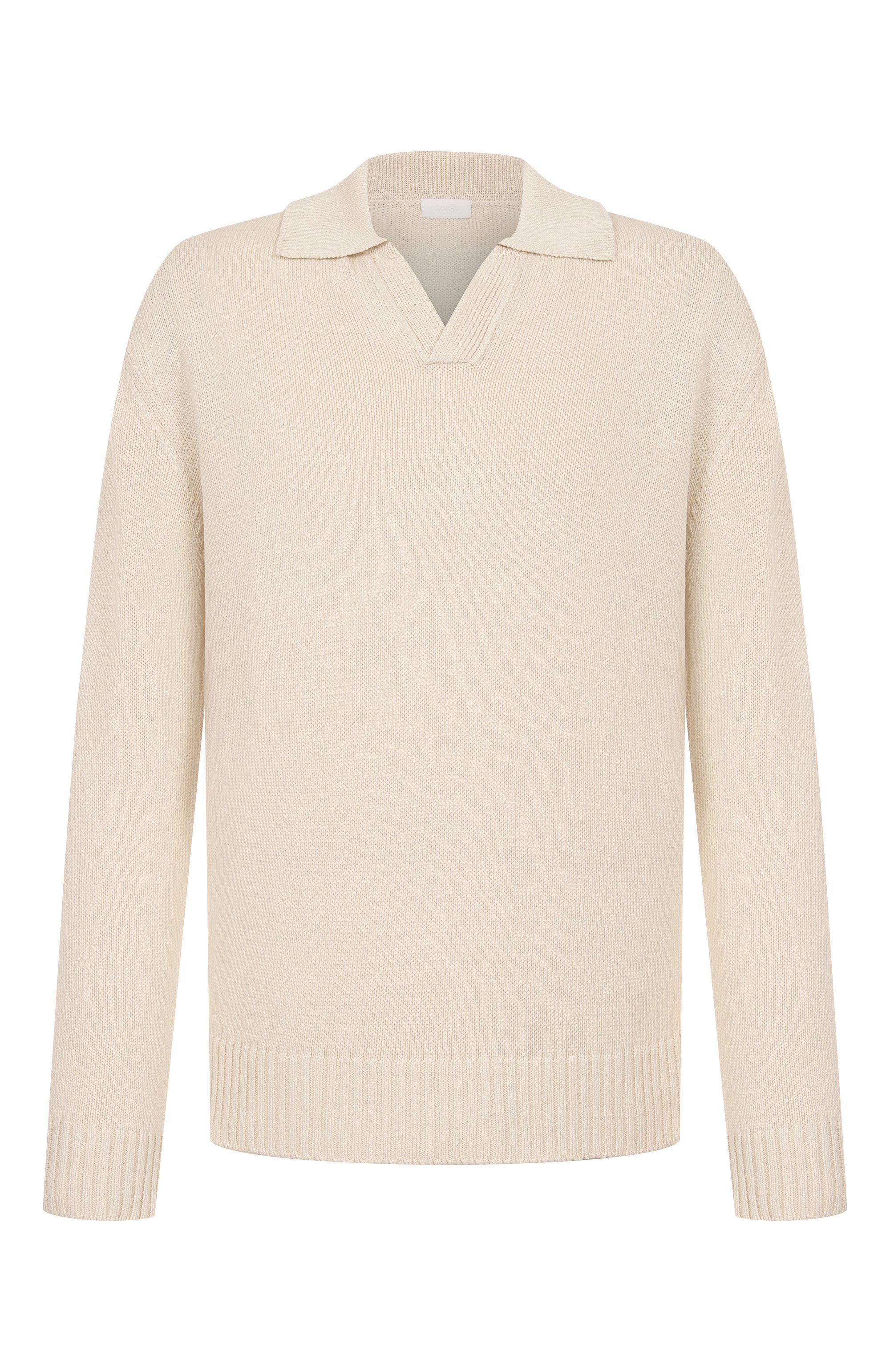 Поло из шелка и льна MVST кремового цвета по цене 83450 руб., арт. 25E/X1P/0/A013/7660, фото 1 Поло из шелка и льна MVST, арт. 25E/X1P/0/A013/7660, фото 1