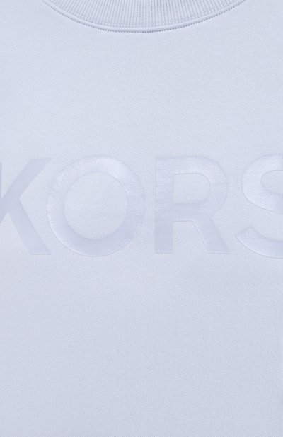 Хлопковый свитшот MICHAEL MICHAEL KORS светло-голубого цвета по цене 18200 руб., арт. MS1501I23G, фото 5 Хлопковый свитшот MICHAEL MICHAEL KORS, арт. MS1501I23G, фото 5