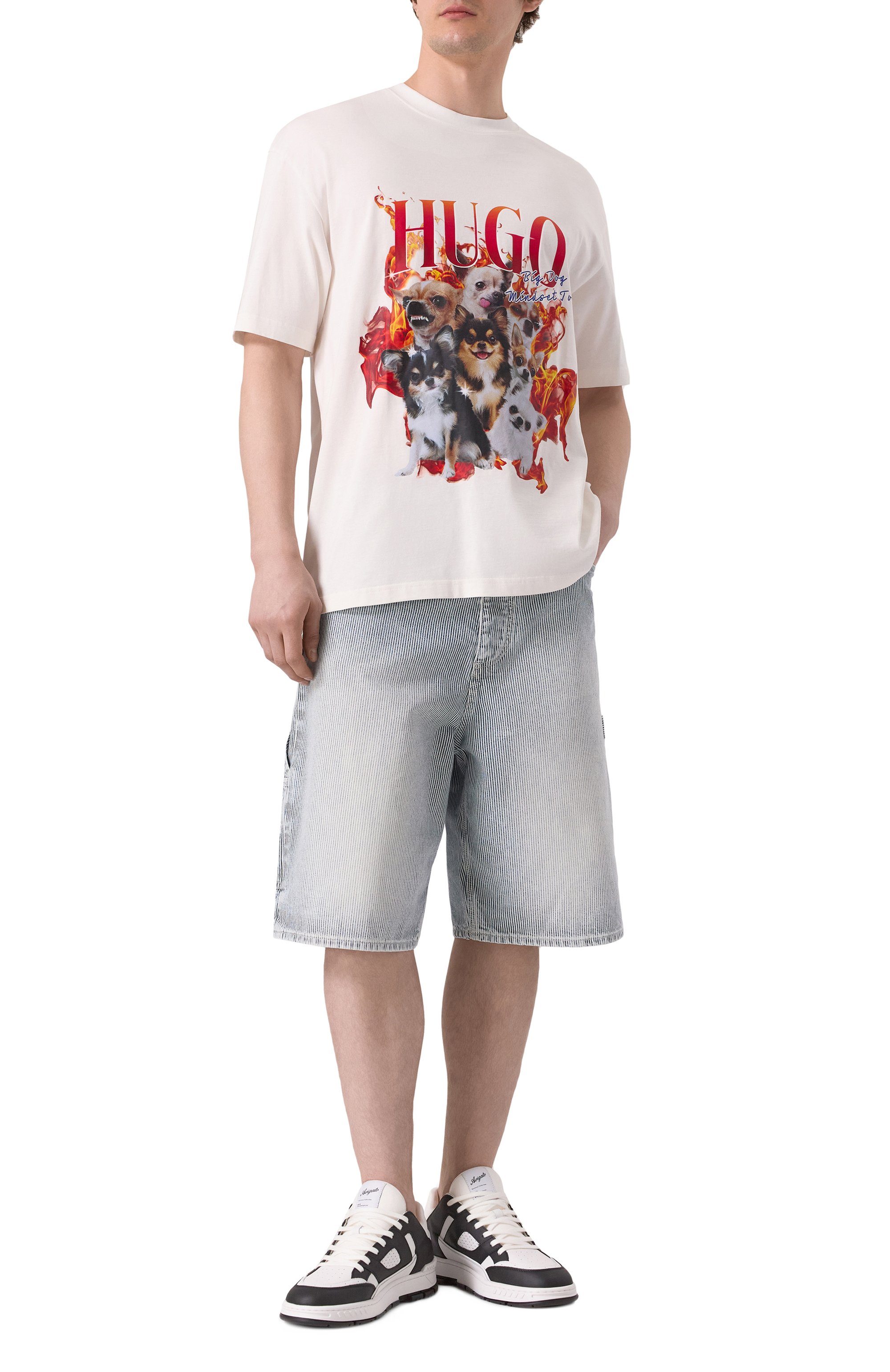 Хлопковая футболка HUGO, арт. 50538259, фото 2