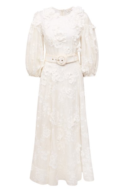 Женское платье изо льна и шелка ZIMMERMANN, арт. 3260DP0S