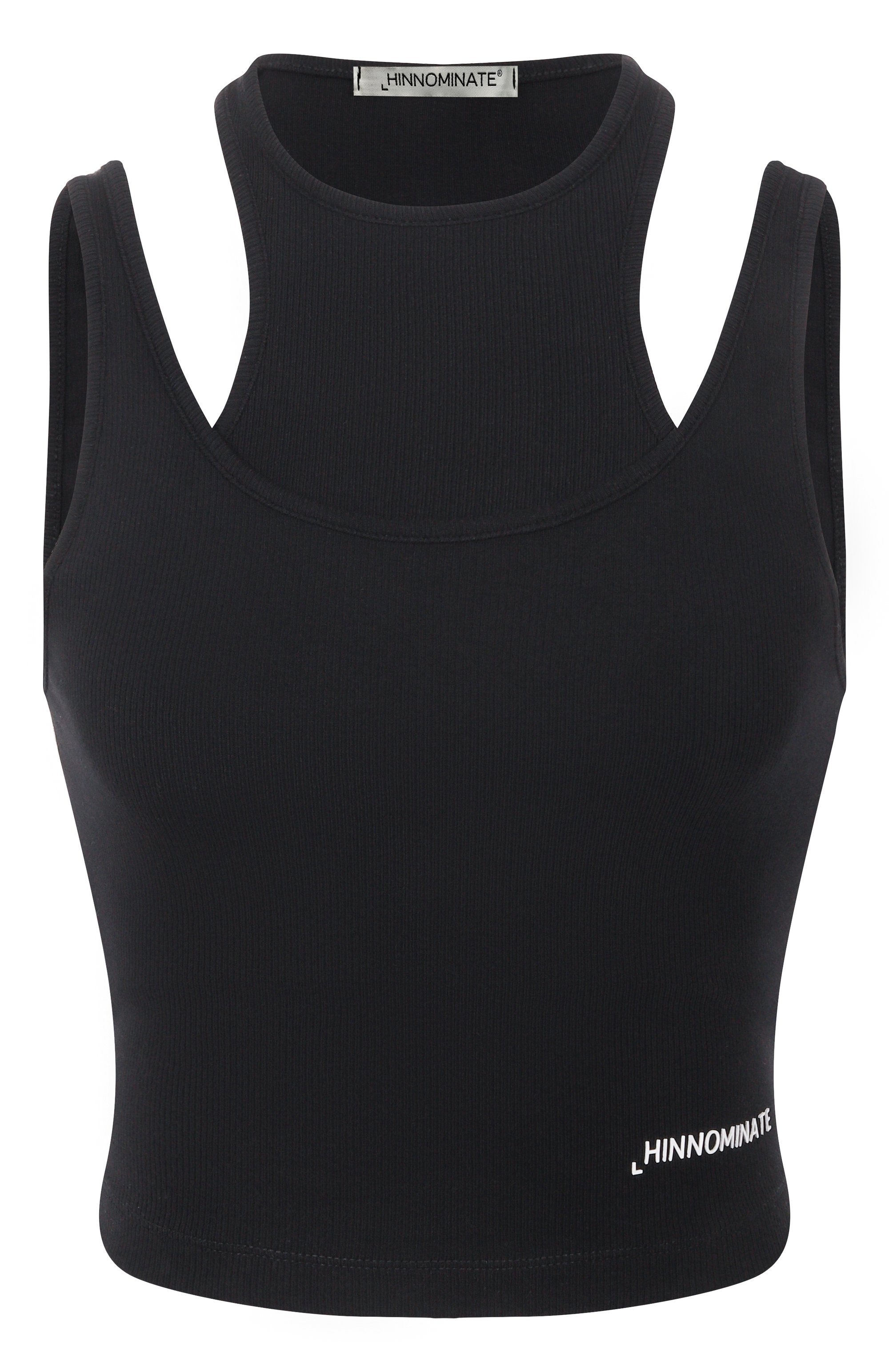 Хлопковая майка HINNOMINATE черного цвета по цене 9950 руб., арт. HMABW01627, фото 1 Хлопковая майка HINNOMINATE, арт. HMABW01627, фото 1