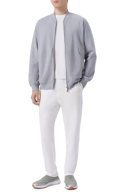 Текстильные кроссовки Brunello Cucinelli MZUAUF0340 Зелёный  MZUAUF0340 Фото 2