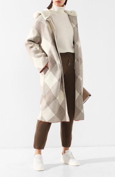 Кашемировое пальто с меховым капюшоном LORO PIANA, арт. FAI2913, фото 2