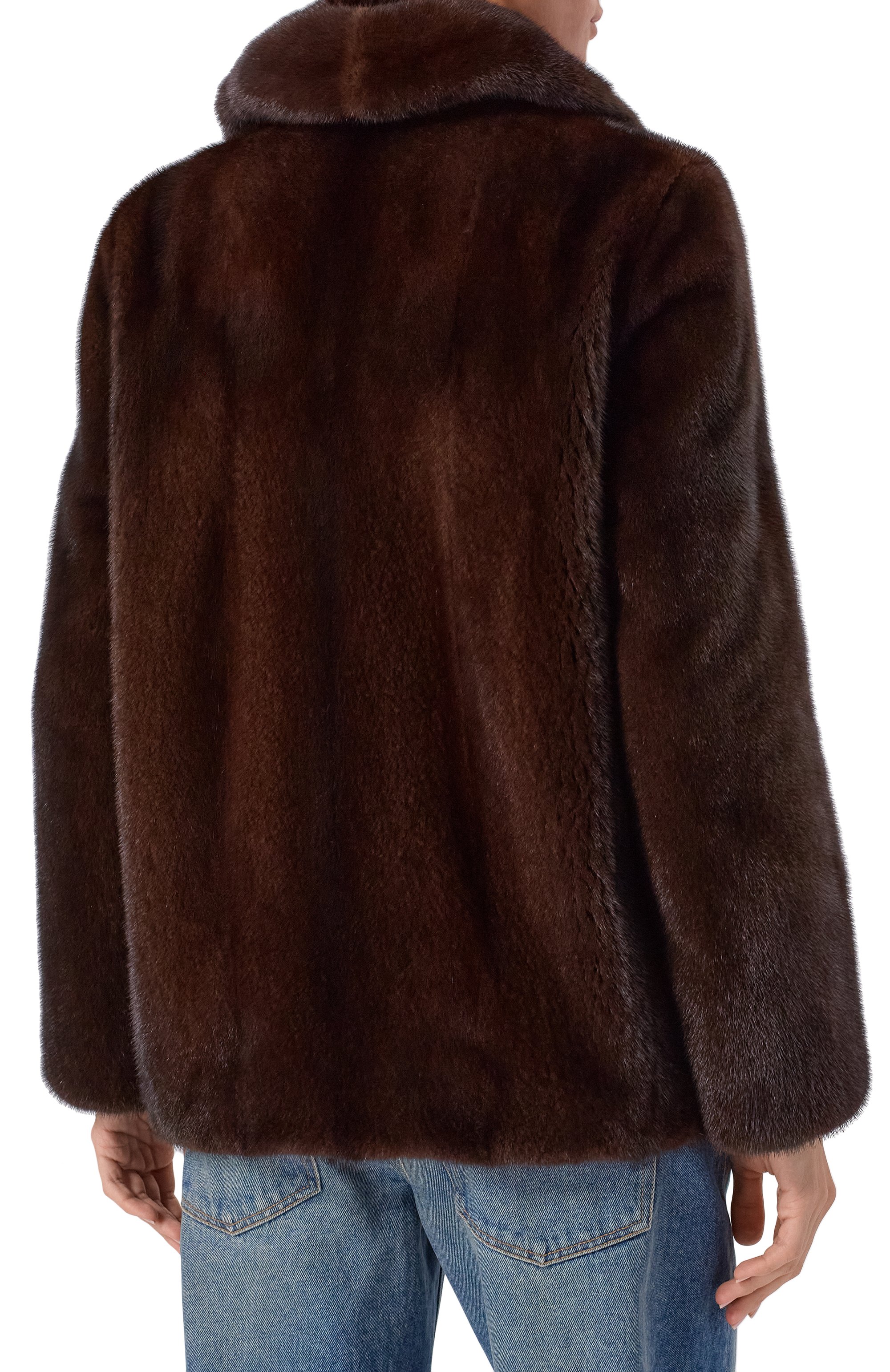 Шуба из норки VICTORIA KUSENKOVA коричневого цвета по цене 998800 руб., арт. 760200004540, фото 4 Шуба из норки VICTORIA KUSENKOVA, арт. 760200004540, фото 4