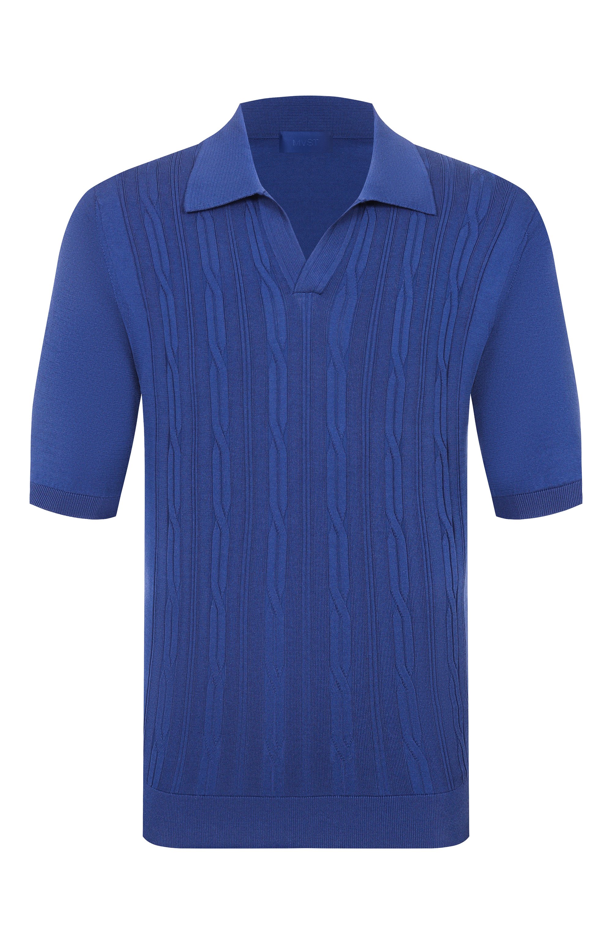 Хлопковое поло MVST синего цвета по цене 103500 руб., арт. M26.CSM.K403/FSI26, фото 1 Хлопковое поло MVST, арт. M26.CSM.K403/FSI26, фото 1