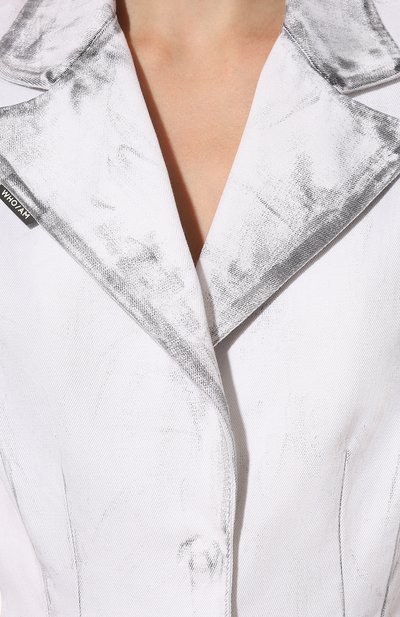 Хлопковый жакет WHO_AM, арт. FJ2-SS22.2-WHT, фото 5