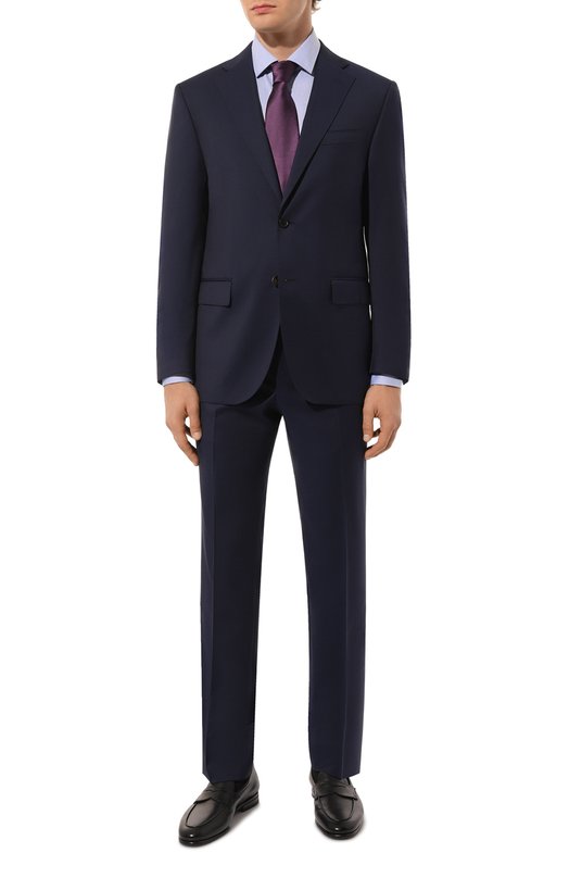 Хлопковая сорочка Corneliani 94P010-9411409 Синий  94P010-9411409 Фото 2