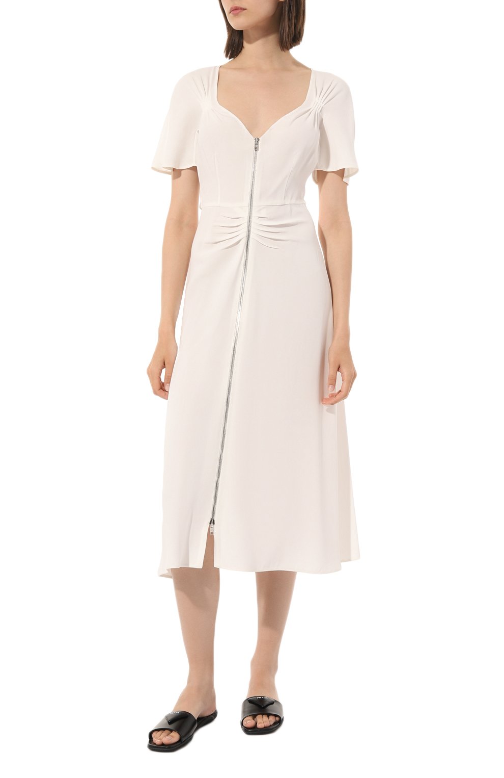 Платье PRADA кремового цвета по цене 240000 руб., арт. P3D14-S2Y-F0304-211, фото 3 Платье PRADA, арт. P3D14-S2Y-F0304-211, фото 3