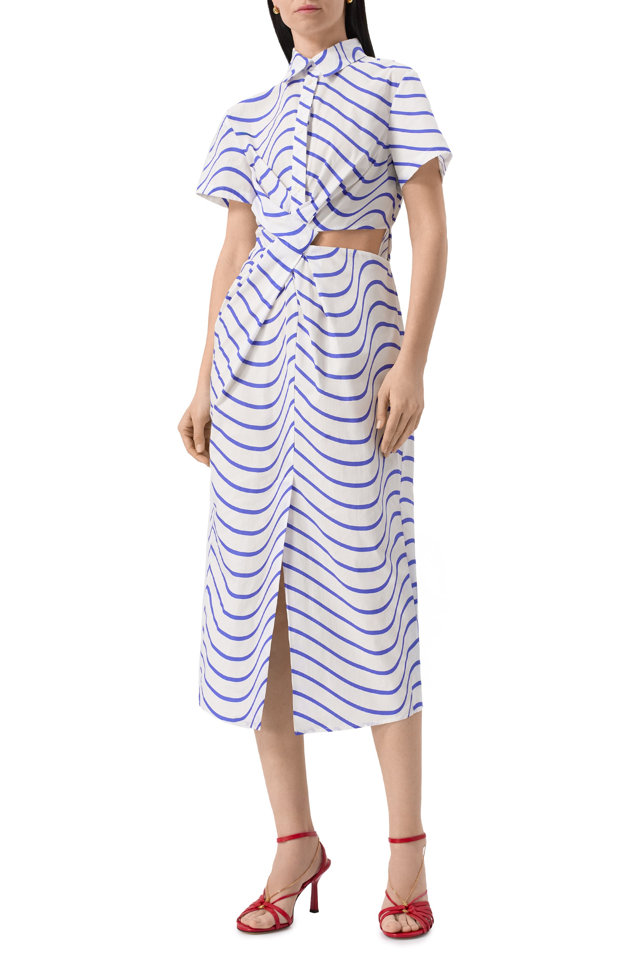 Хлопковое платье MSGM, арт. 3842MDA30X/257352, фото 3