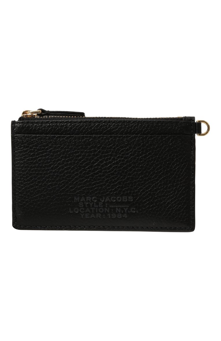 Женский кожаный футляр для кредитных карт MARC JACOBS (THE) черного цвета, арт. S125L01RE22 | Фото 1 (Материал: Натуральная кожа; Нос: Не проставлено)