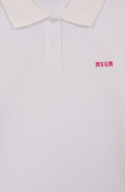 Хлопковое поло MSGM KIDS, арт. S5MSJGP0268, фото 3