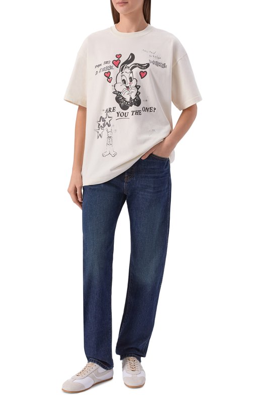 Хлопковая футболка DOMREBEL THE 0NE/T-SHIRT Белый  THE 0NE/T-SHIRT Фото 2