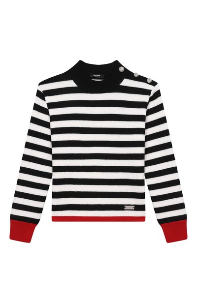 Шерстяной пуловер BALMAIN, арт. BZ9B00