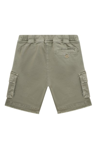 Хлопковые шорты IL GUFO зеленого цвета по цене 13450 руб., арт. P23PB174C6034/3, фото 2 Хлопковые шорты IL GUFO, арт. P23PB174C6034/3, фото 2