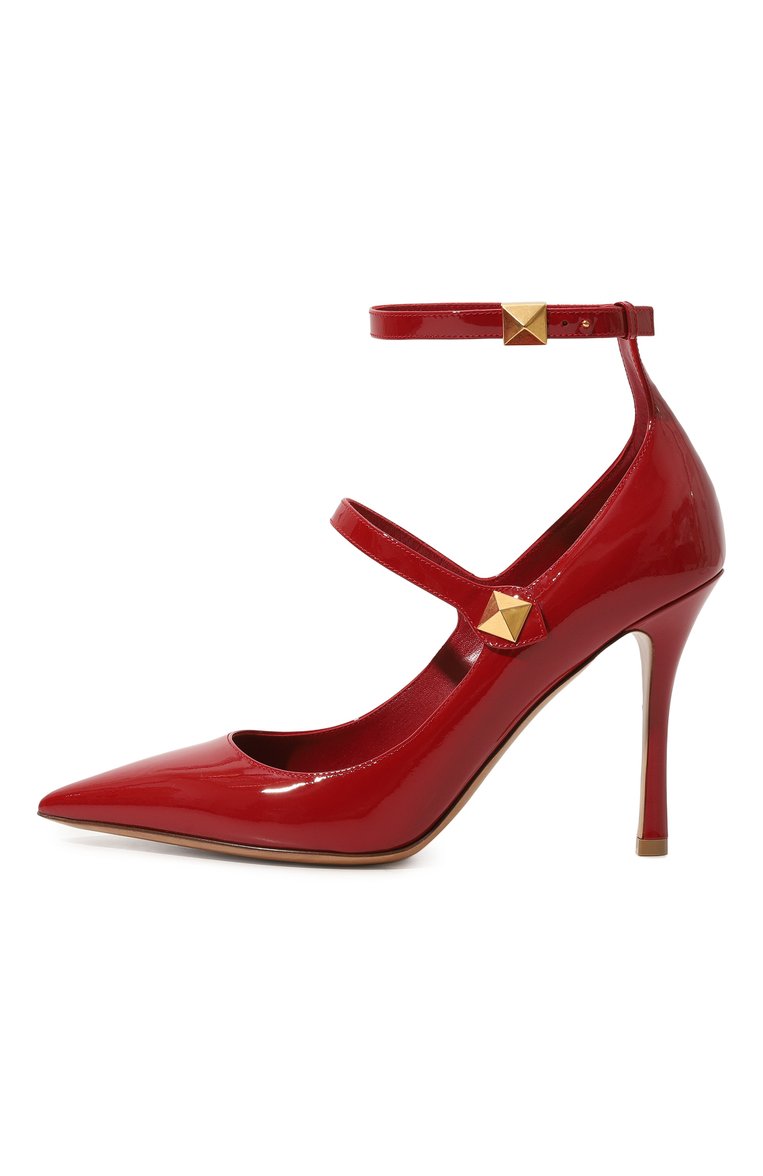Женские кожаные туфли tiptoe VALENTINO красного цвета, арт. 2W2S0GM5/ERU | Фото 4 (Материал внутренний: Натуральная кожа; Каблук высота: Высокий; Подошва: Плоская; Каблук тип: Шпилька; Материал внешний: Натуральная кожа)