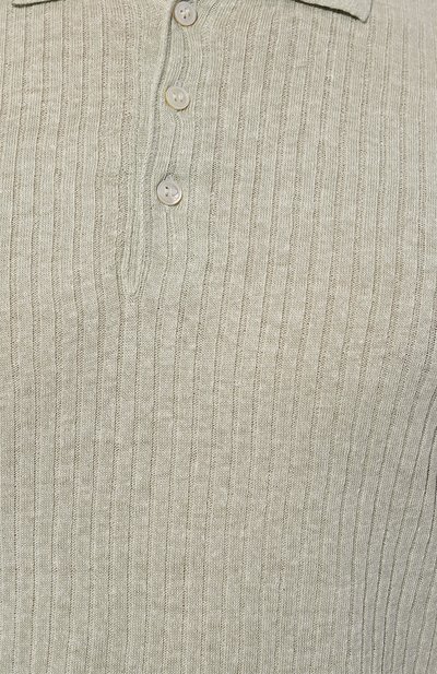 Поло изо льна и хлопка GRAN SASSO светло-зеленого цвета по цене 25600 руб., арт. 57118/18641, фото 5 Поло изо льна и хлопка GRAN SASSO, арт. 57118/18641, фото 5