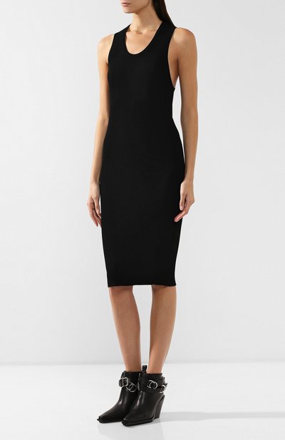 Платье из вискозы HELMUT LANG черного цвета по цене 59850 руб., арт. J06HW707, фото 3 Платье из вискозы HELMUT LANG, арт. J06HW707, фото 3