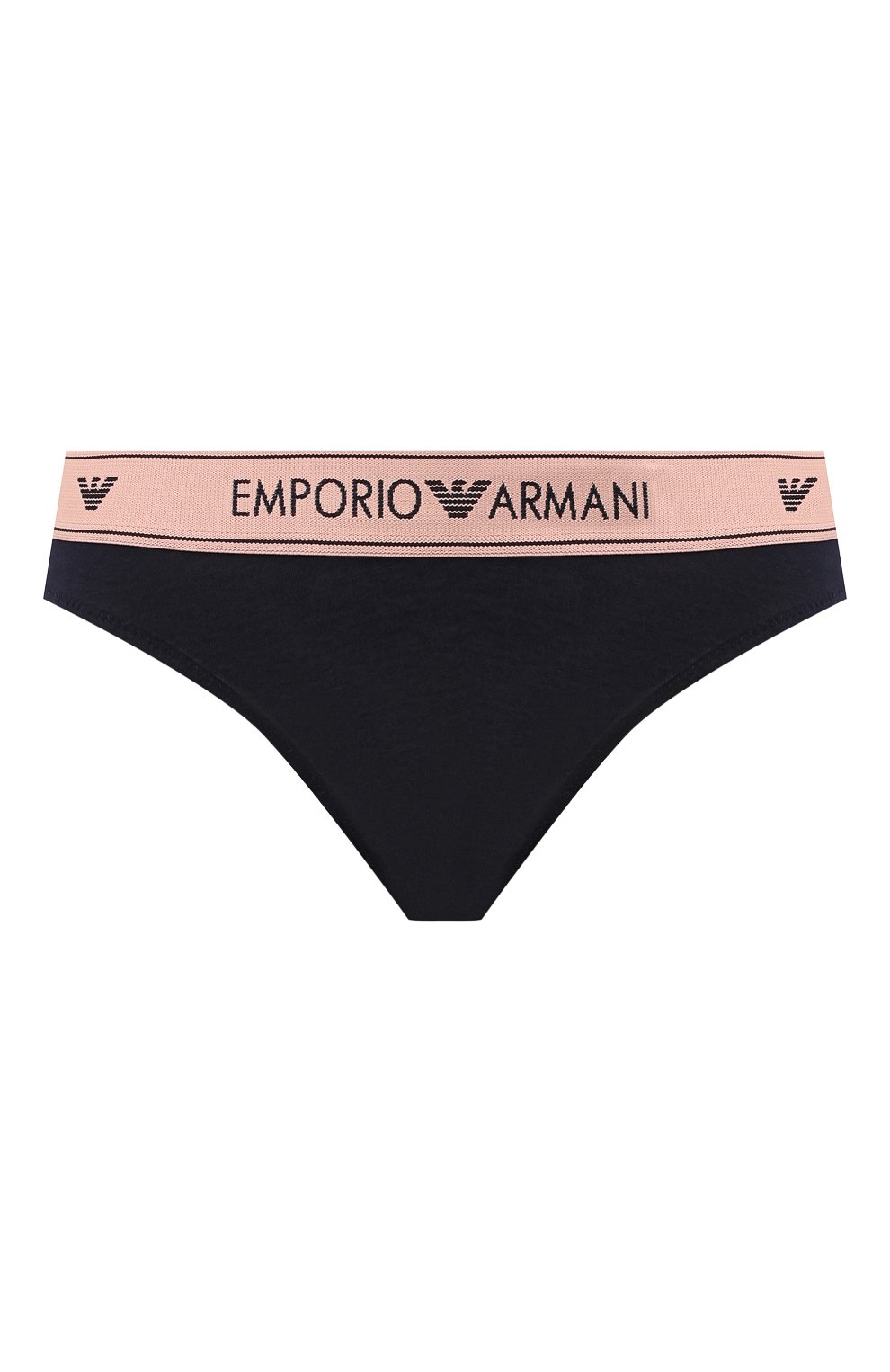 Трусы-стринги EMPORIO ARMANI темно-синего цвета по цене 3360 руб., арт. 162948/9A317, фото 1 Трусы-стринги EMPORIO ARMANI, арт. 162948/9A317, фото 1