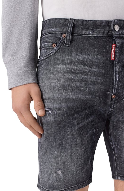 Джинсовые шорты Dsquared2 S74MU0964/S30357 Серый  S74MU0964/S30357 Фото 5