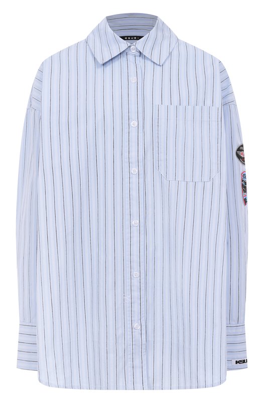 Хлопковая рубашка The Astra Ksubi WFA25SH007 Голубой WFA25SH007