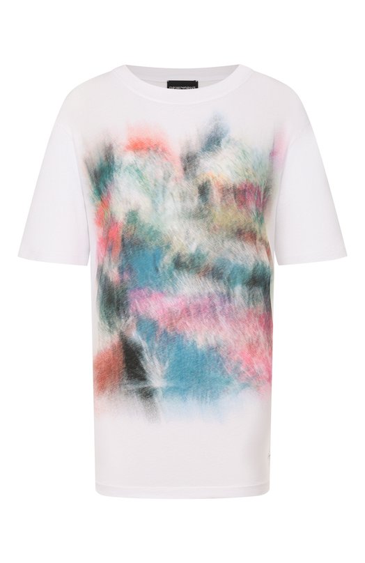 Хлопковая футболка Emporio Armani EW004391/AF24695 Белый EW004391/AF24695